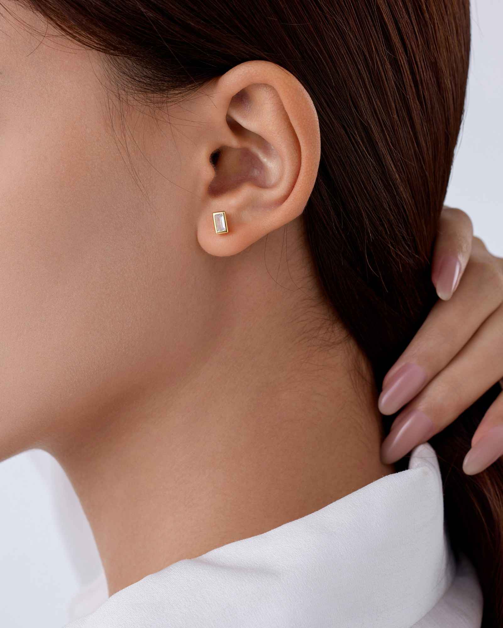 Bicolore Baguette Earring - 8240300 - Image 3