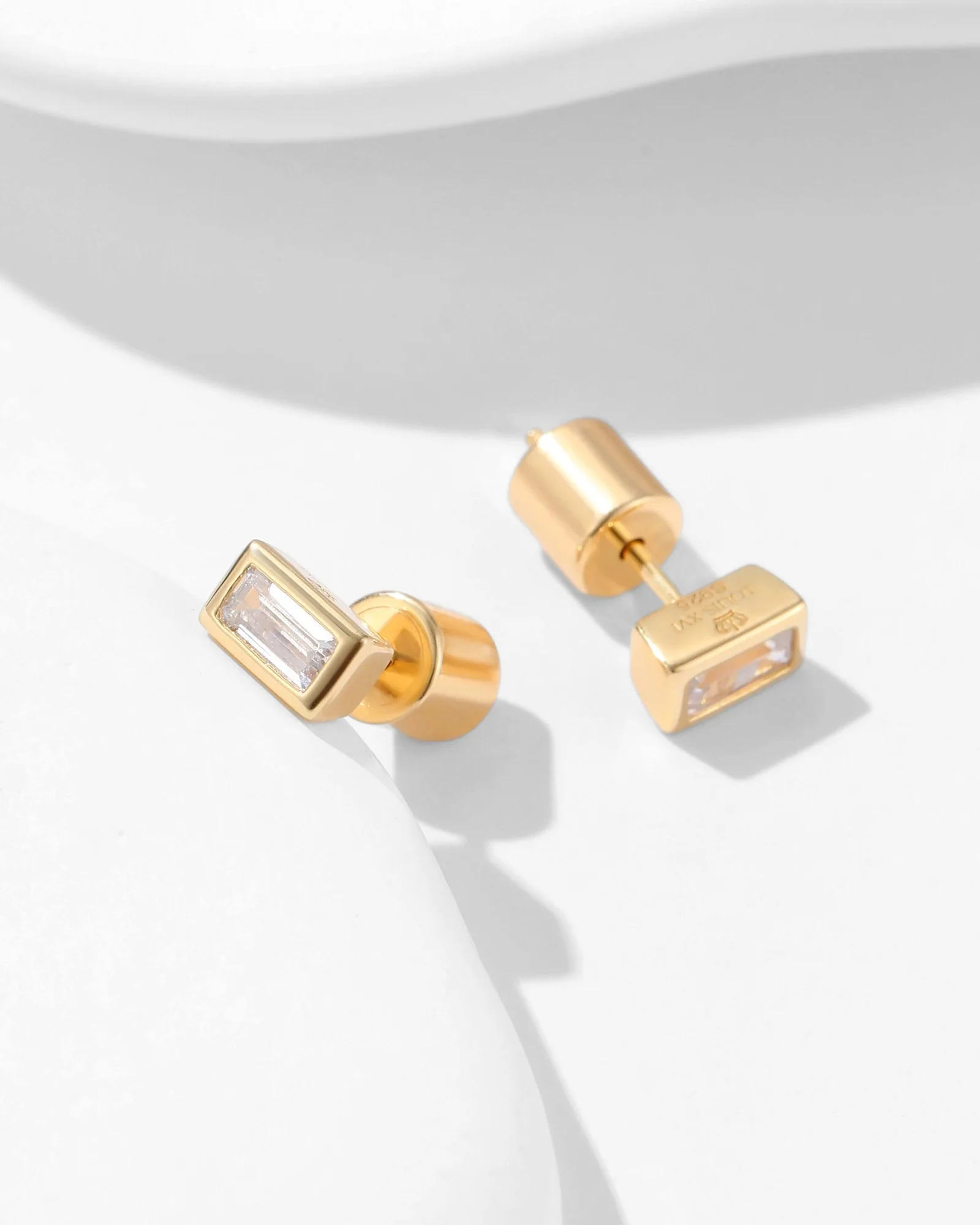 Bicolore Baguette Earring - 8240300 - Image 4
