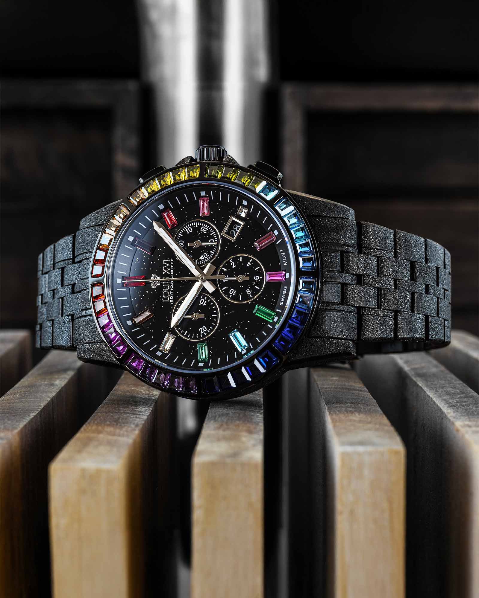 Majesté Frosted Iced Out 1129 Rainbow - 43mm - Image 5