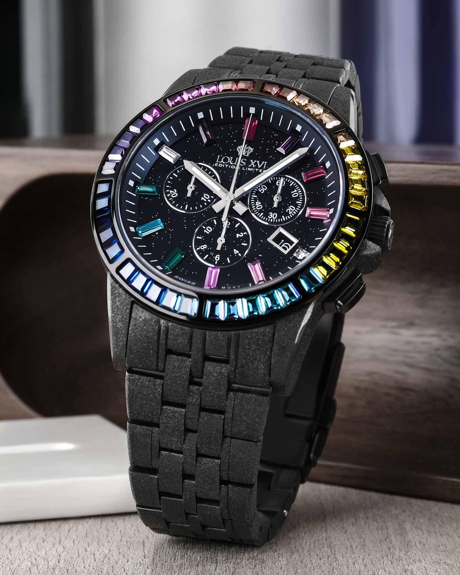 Majesté Frosted Iced Out 1129 Rainbow - 43mm - Image 6