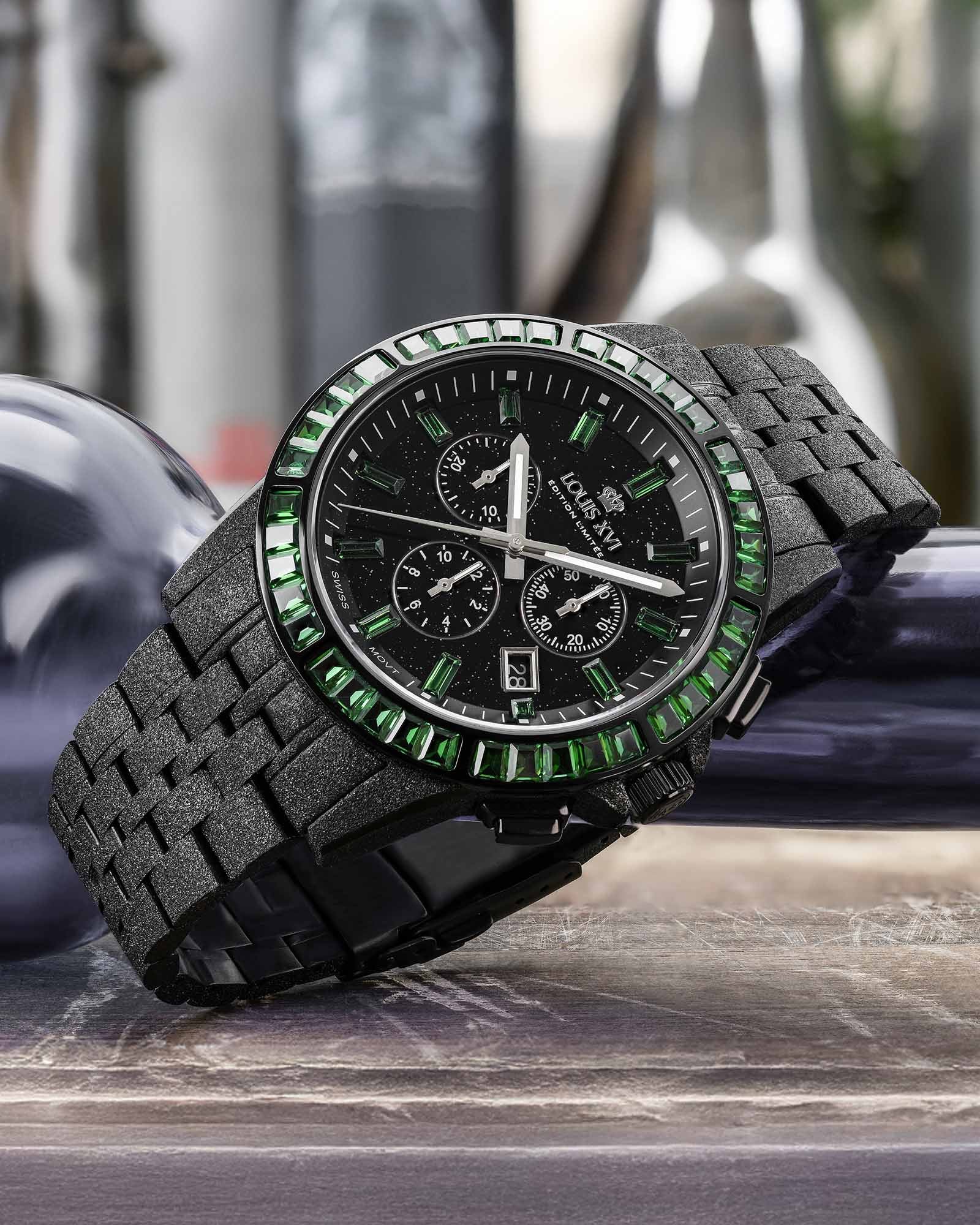 Majesté Frosted Iced Out 1182 Emerald Green - 43mm - Image 3